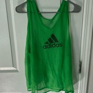 Adidas green mesh tank